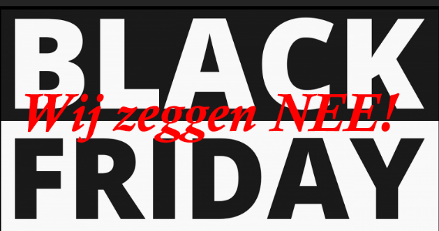 Afbeelding slogan Black Friday Nee