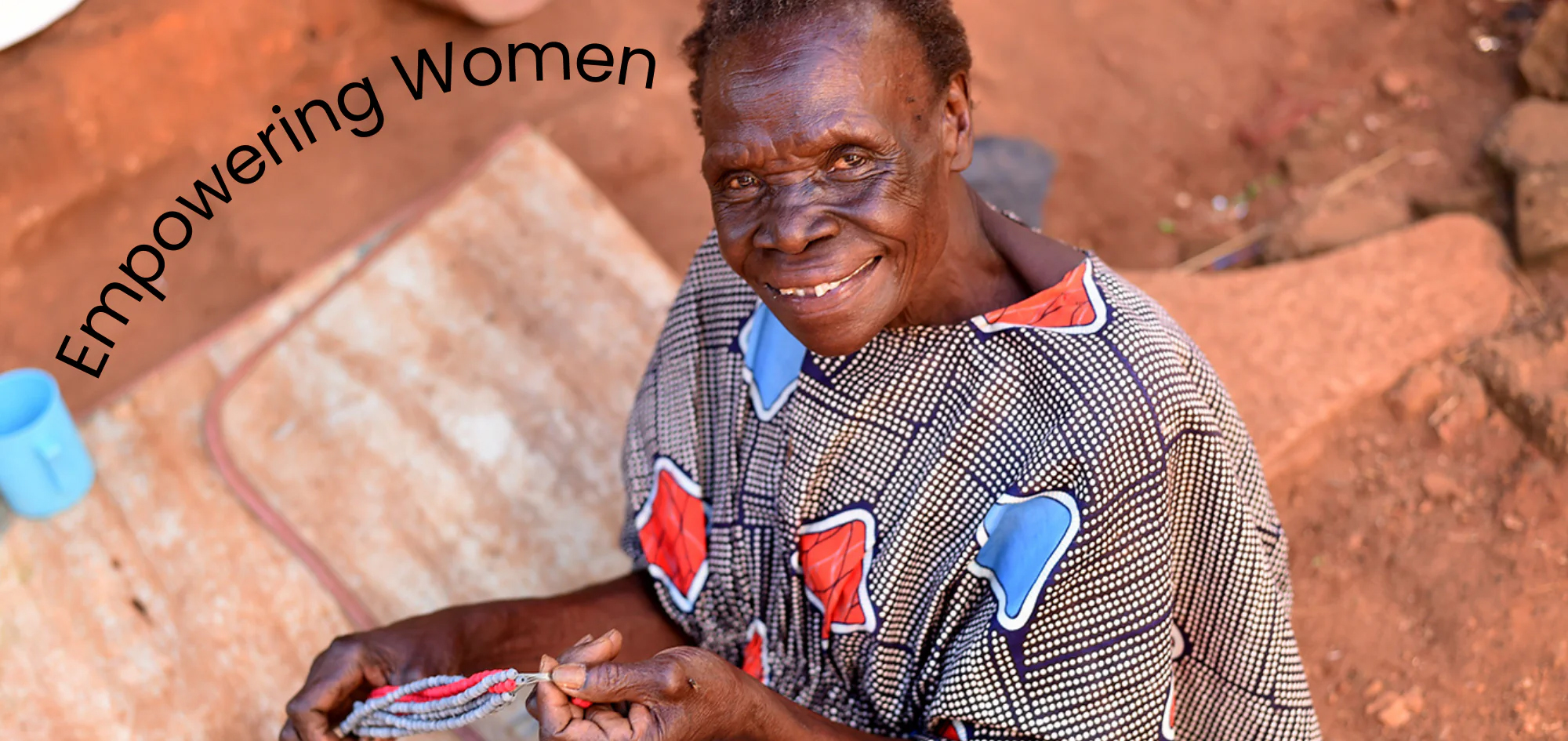 afbeelding werkneemster project Have Hope met slogan: empowering women